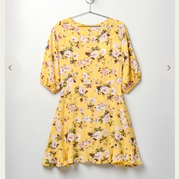 Faithfull the brand / Jeanette floral mini ruffle yellow pomeline floral XS - Picture 6 of 10